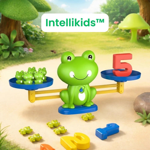 Jucărie Educațională Intelli – Balanță Broască pentru Învățarea Matematicii, 63 Piese