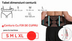 Centura de sustinere lombara cu fir de cupru