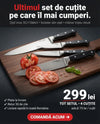 Set 4 Cuțite de Bucătărie Profesionale – Oțel 5Cr15MoV