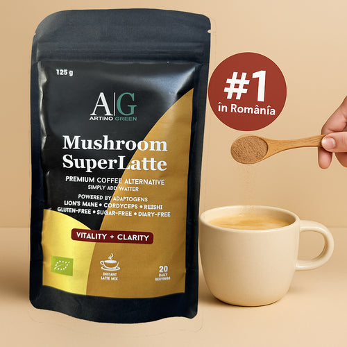Cafea Functionala cu Ciuperci. Alternativa Naturala Fara Cofeina pentru Claritate Mentala si Energie Stabila