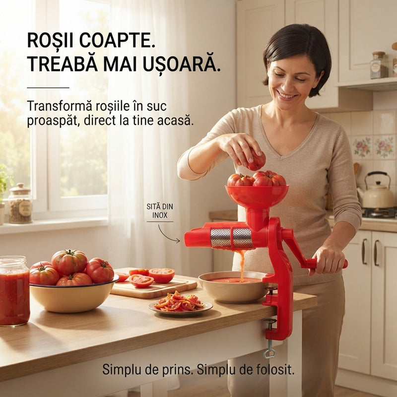 Masina manuala de tocat rosii