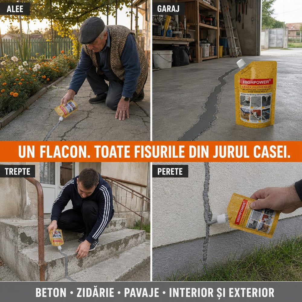 Chit elastic pentru fisuri în beton – repară crăpăturile fără să se mai spargă