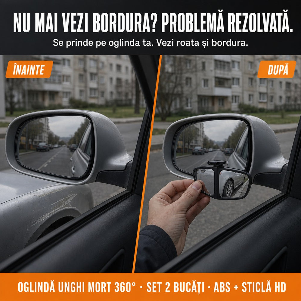 set Oglindă auto, vezi roțile și bordura când parchezi