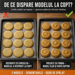 Formă de presat biscuiți cu 2 modele.