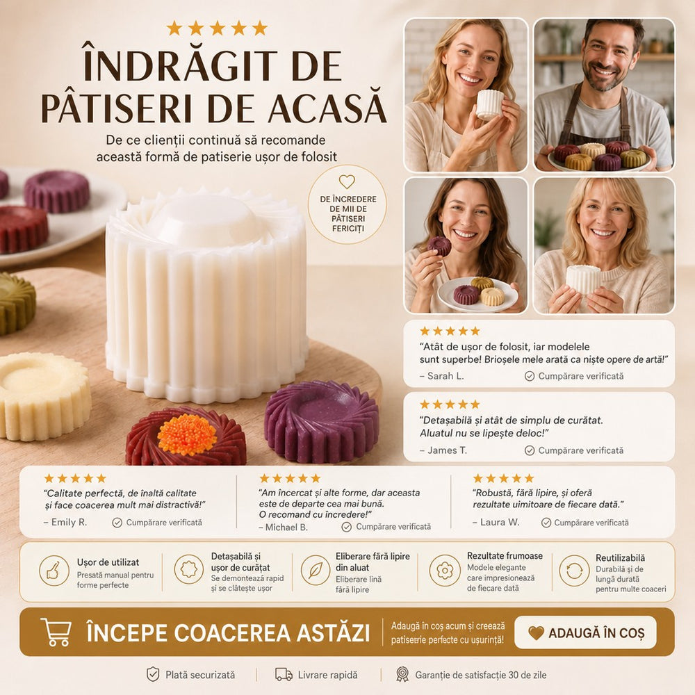 Formă de presat biscuiți cu 2 modele.