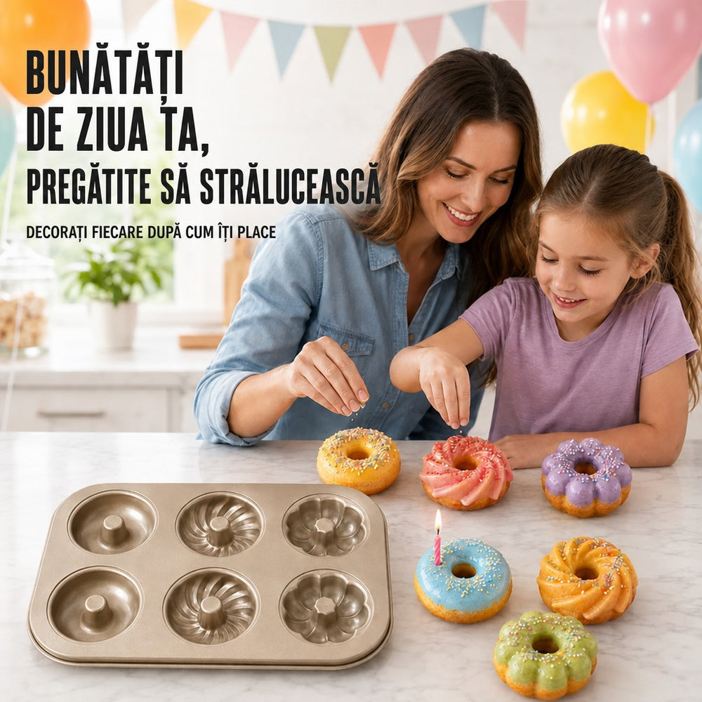 Tavă antiaderentă 6 mini chec