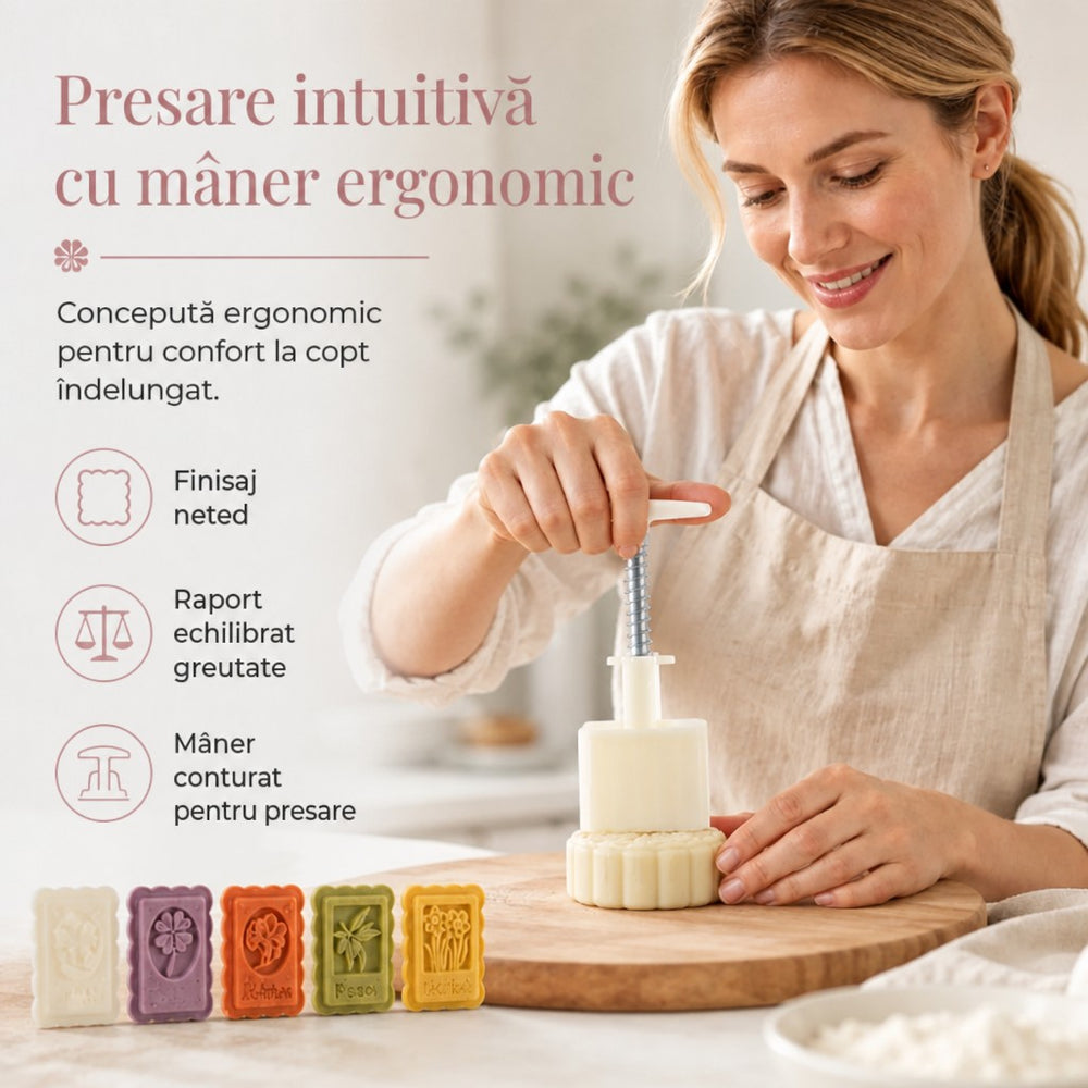Presă pentru fursecuri cu 6 modele