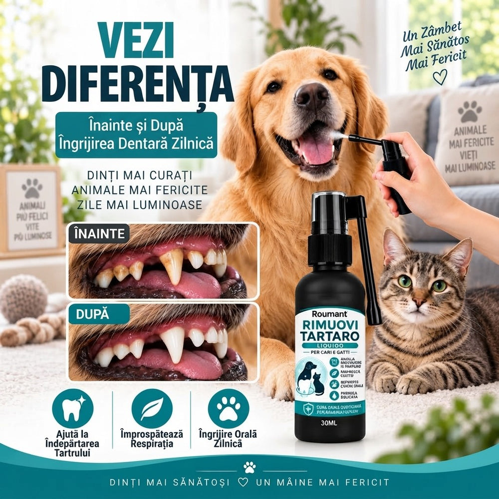 Apă de gură pentru câini și pisici