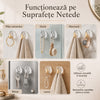 Set 5 cârlige adezive transparente