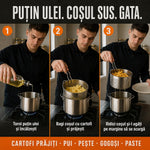 Oală de prăjit 2 în 1 cu coș de scurgere