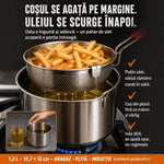 Oală de prăjit 2 în 1 cu coș de scurgere