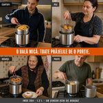 Oală de prăjit 2 în 1 cu coș de scurgere