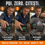 Nivelă digitală cu laser și magnet