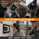 Nivelă digitală cu laser și magnet