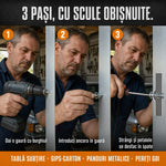Set 25 buc. piulițe și șuruburi cu expansiune tip petală, dimensiuni