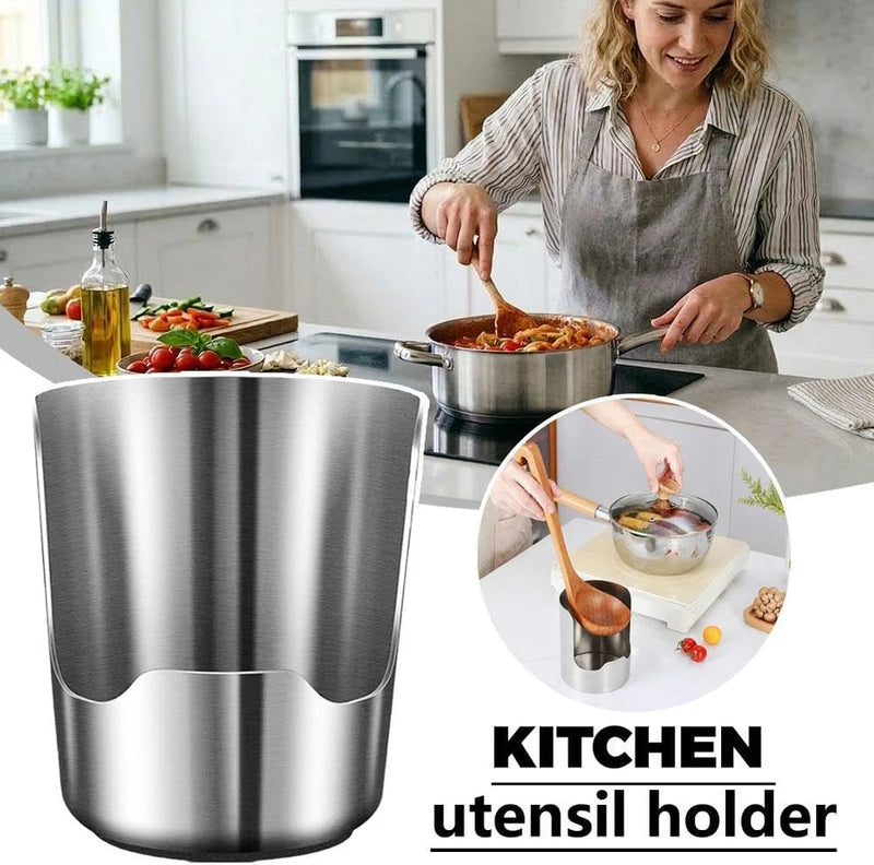 Suport inox pentru ustensile și capac de oală