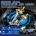 Claxon auto cu două trompete și compresor 12V